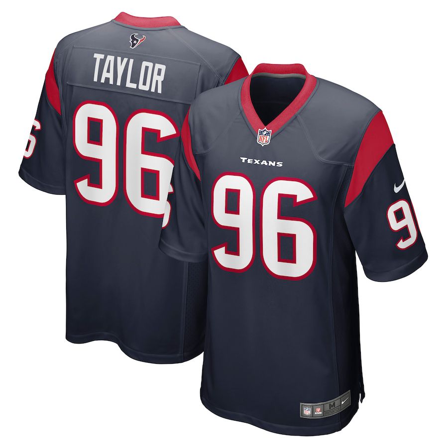 Men Houston Texans #96 Vincent Taylor Nike Navy Game NFL Jersey